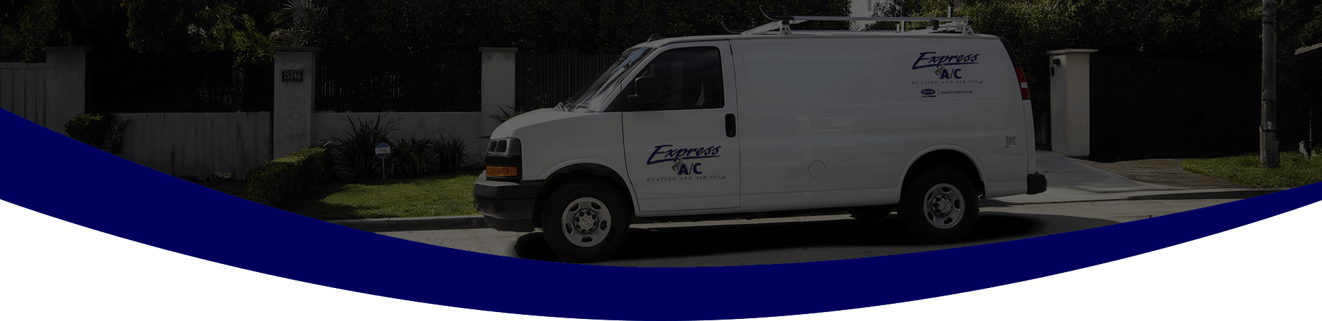 Work van with company logo